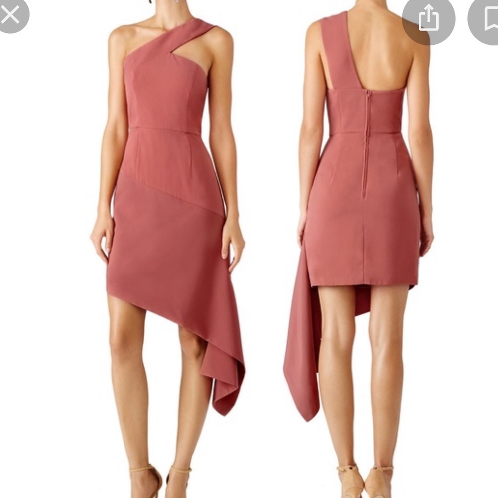 Keepsake Asymmetrical Hem one shoulder dress